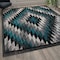 Flash Furniture Turquoise 5' x 7' Diamond Patterned Area Rug OKR-RG1106-57-TQ-GG - alternate 4